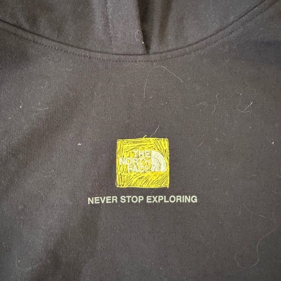 Navy and yellow north face hoodie - Picture 4 of 5